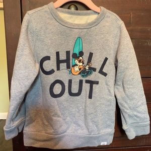 Gap Disney Light Blue Mickey Mouse Sweatshirt 5T
